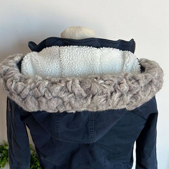 Hollister Heritage Collection Vintage Style Heavyweight Hooded Bomber Jacket Sm - Picture 6 of 13